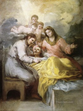 Francisco goya Painting - Boceto para La muerte de San José Francisco de Goya